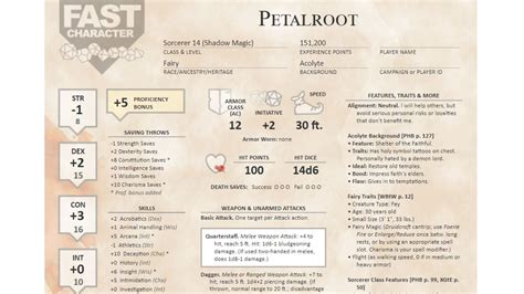 dnd 5e fast character.